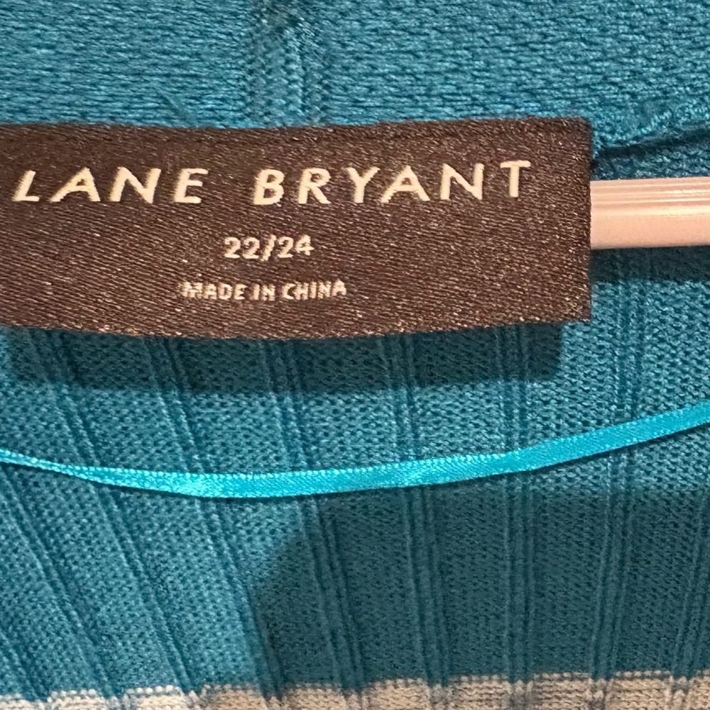 Lane Bryant 22/24 Duster Sweater (aqua/teal tones) - Picture 4 of 4